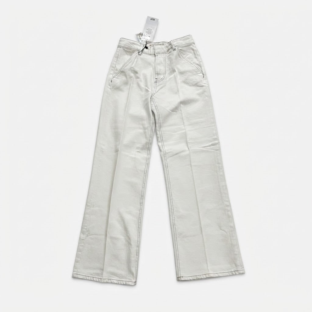 Conbipel Conbipel White Wide-Leg Stretch Denim Trousers - Si
