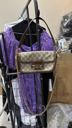 Gucci Gucci Horsebit 1955 Small GG Supreme & Leather Bag