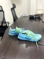 adidas Cyan Knit Performance Running Sneakers