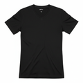 Mexx Men's Black V-Neck Cotton T-Shirt - Size Large