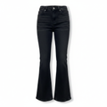 Women's High-Waisted Black Flared Denim Jeans