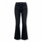 Women's High-Waisted Black Flared Denim Jeans