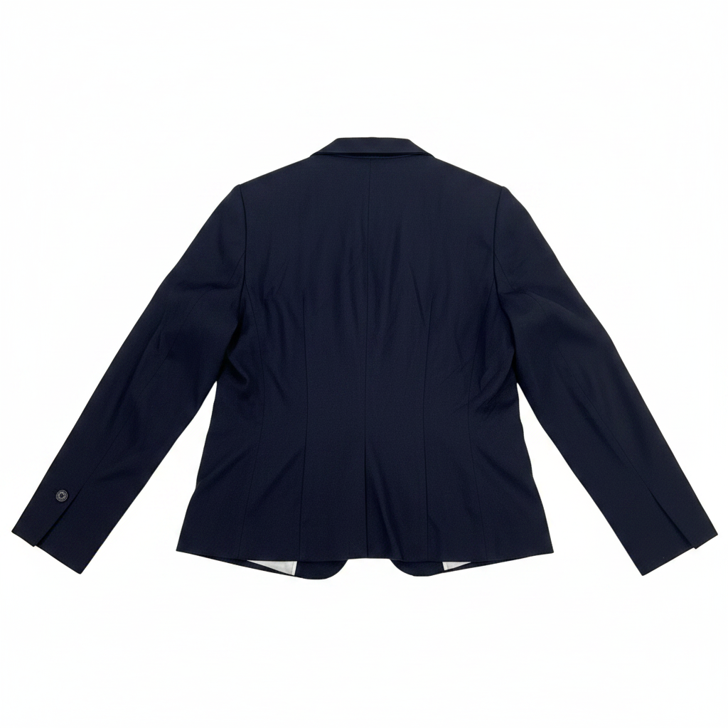 H&M Women's Navy Blue Tailored Single-Button Blazer
