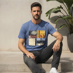 Ben Sherman Ben Sherman Slate Blue T-Shirt with Vintage Audi
