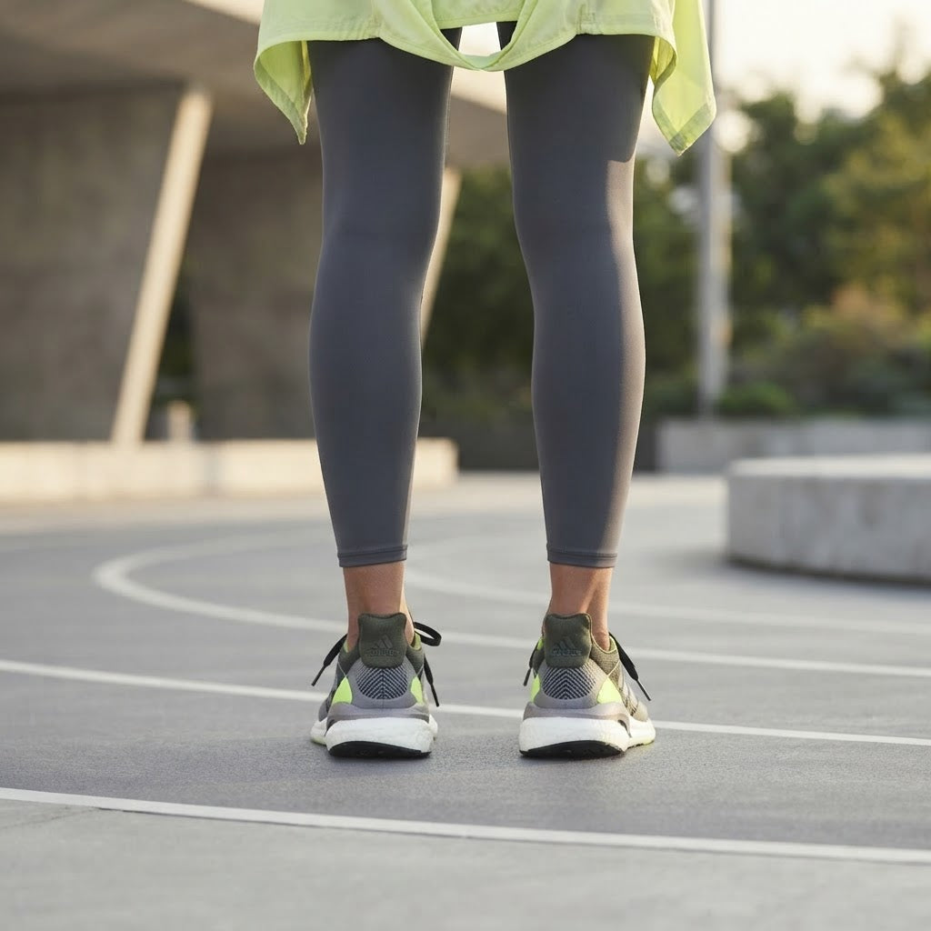 adidas Adidas Grey & Neon Mesh Running Sneakers