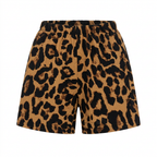 SHEIN Tan Leopard Print SHEIN Kids' Shorts with Elastic Wais