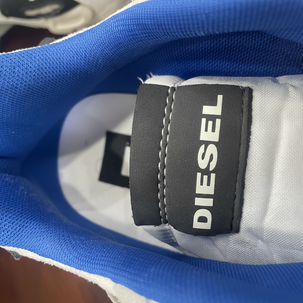 Deisel White and Black Chunky Athletic Sneakers