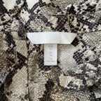 H&M Women's Grey Snakeskin Print Button-Down Blouse