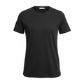 Kids H&M Basic Black Ribbed Crew Neck T-Shirt - Size M