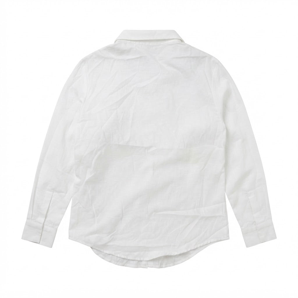 SHEIN Women's White Layered Shirt with Olive white Tie-Waist
