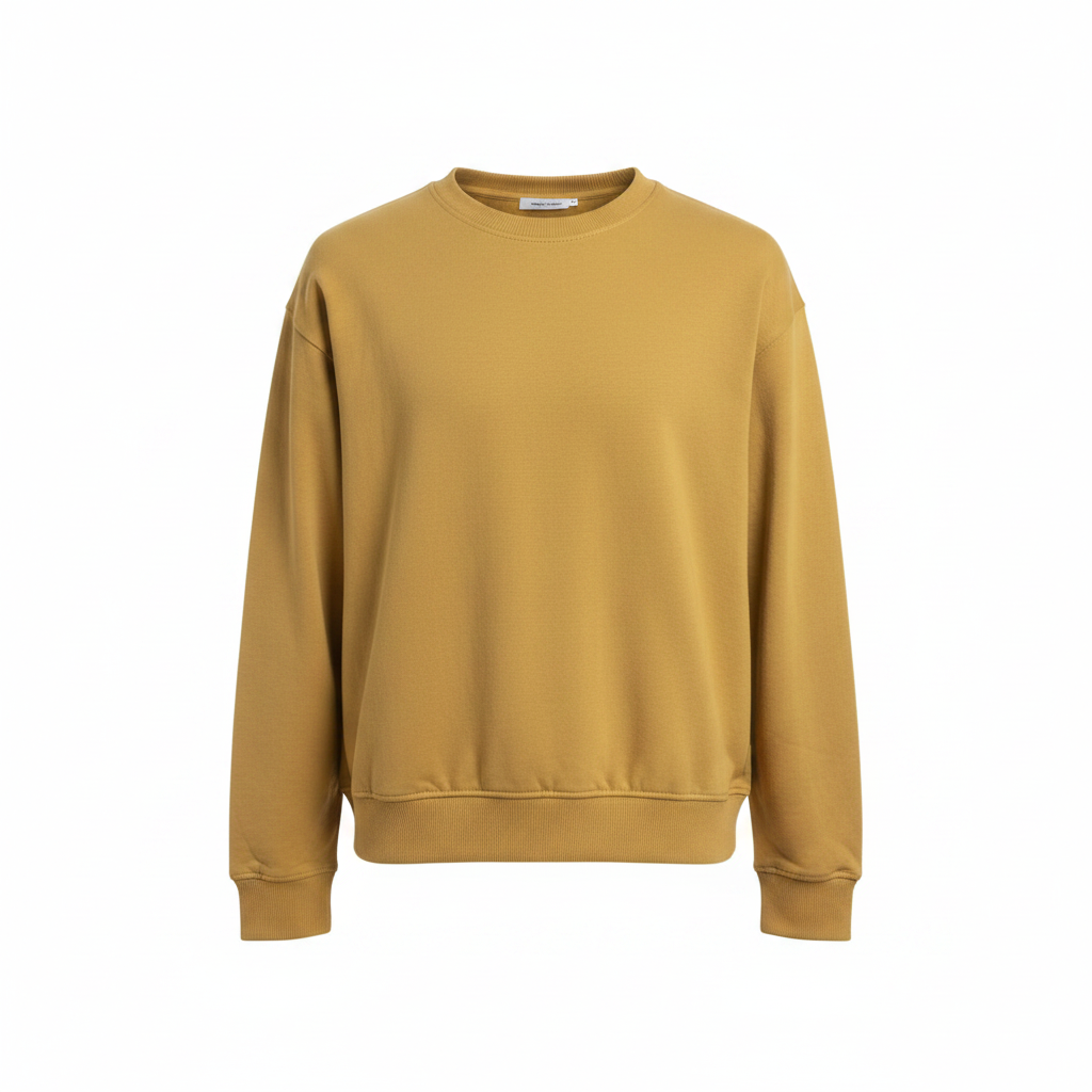 H&M Divided Women's Mustard Yellow Fleece Sweatshirt