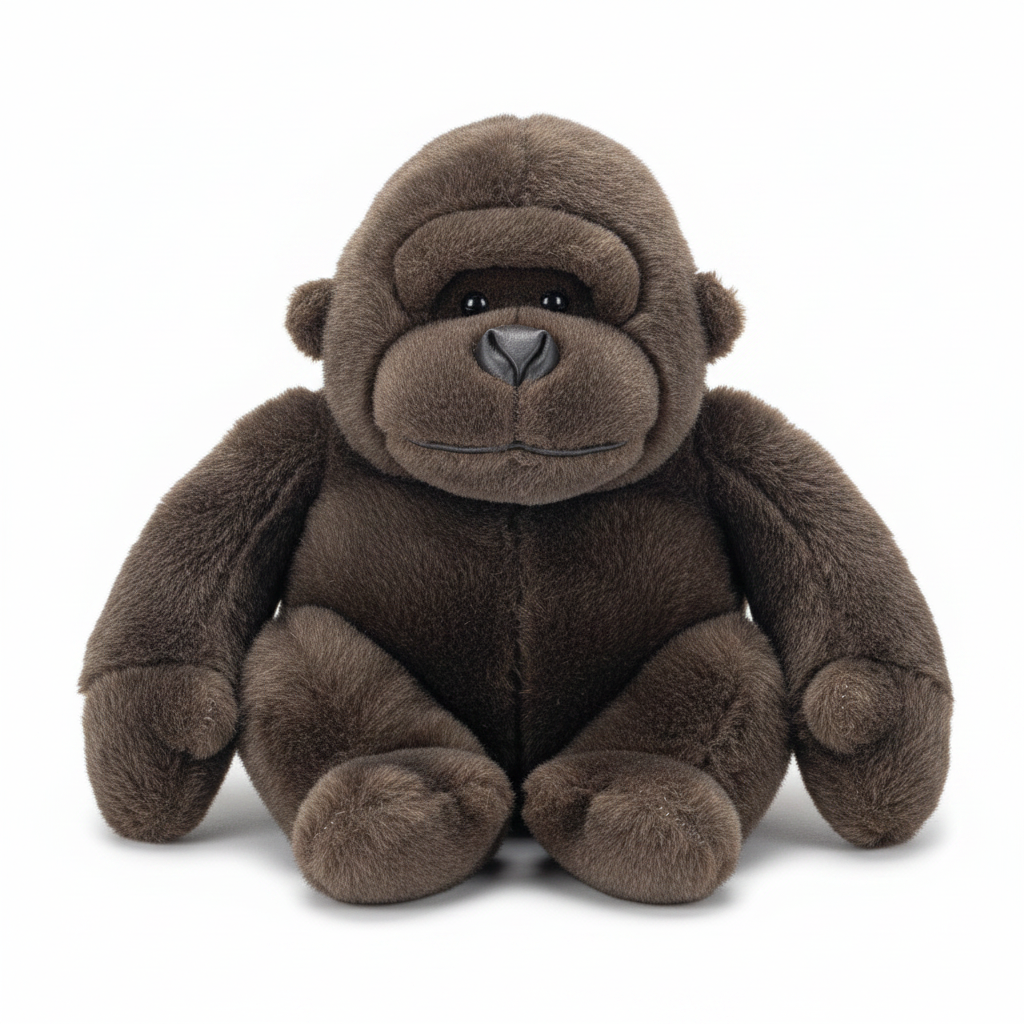 Brown Plush Gorilla Stuffed Animal Toy