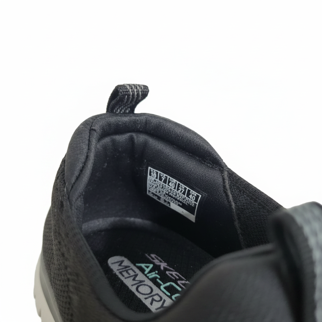 Skechers Women's Black Air-Cooled Memory Foam Flats