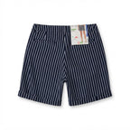 Women's Navy and White Striped Tailored Shorts