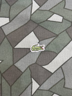 Lacoste Men's Green Geometric Slim Fit Polo Shirt