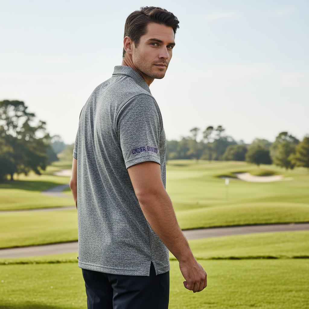 Men's Under Armour Heather Grey Performance Polo Shirt