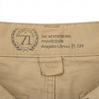 Angelo Litrico Men's Beige Straight-Leg Cotton Chino Trouser