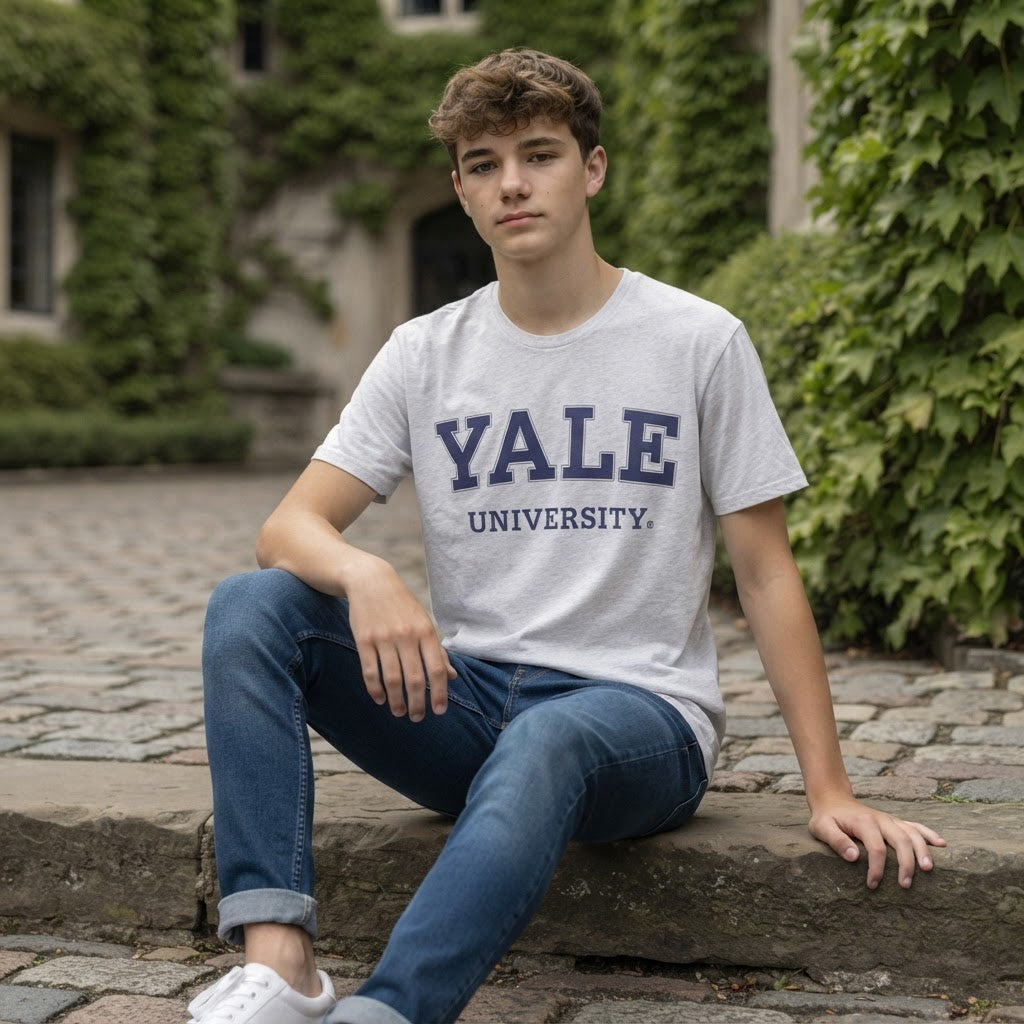 Yale University Heather Grey Short-Sleeve Yale Graphic T-Shi