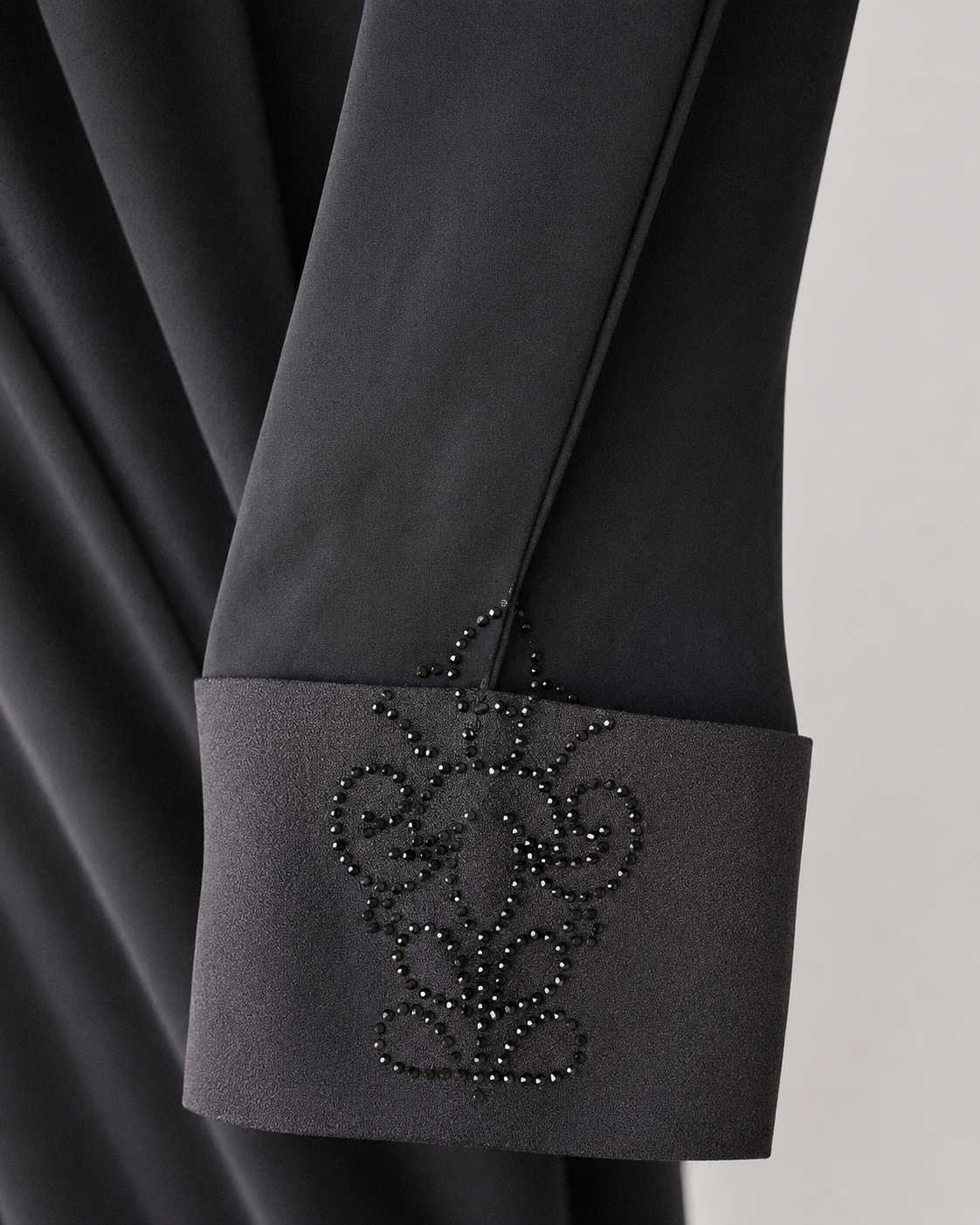 Women's Black Embroidered Modest Abaya with Hijab