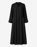 Women's Black Embroidered Modest Abaya with Hijab
