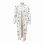 Dazy Women's Cream Floral Maxi Kimono Robe