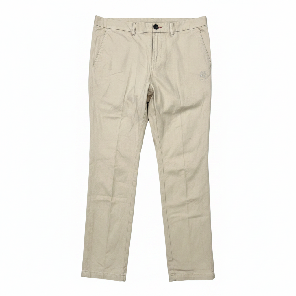 Reebok CLASSIC Men's Slim-Straight Beige Chino Trousers