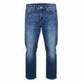 Women's Mid-Wash Straight-Leg Blue Denim Jeans