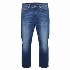 Women's Mid-Wash Straight-Leg Blue Denim Jeans