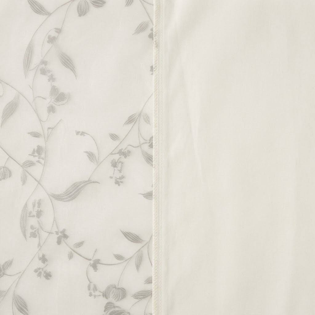 Women's Cream Long-Sleeved cream Floral Open-Front Dress