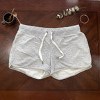 Light Heather Grey Drawstring Lounge Shorts