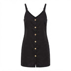 COTTON:ON Women's Black Button-Down Linen Blend Mini Dress