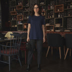 KOOKAÏ Navy Blue Short Sleeve Crew Neck Cotton Jersey T-Shir