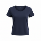 Oysho Women's Navy Blue Short Sleeve Cotton T-Shirt