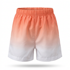 SHEIN Coral Ombré Toddler Pull-on Shorts with Elasticated Wa