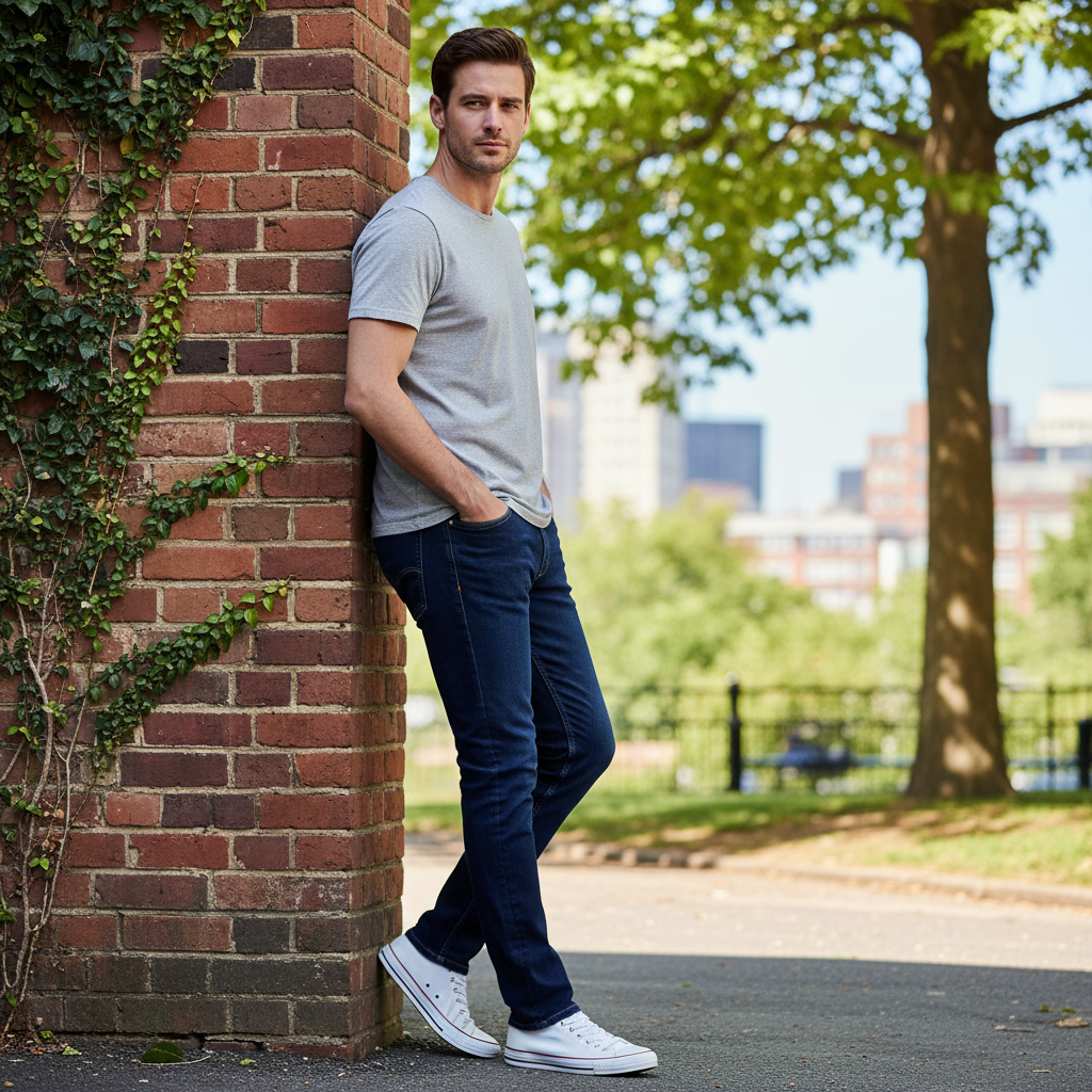 Mango Man Jan Slim Fit Indigo Denim Jeans