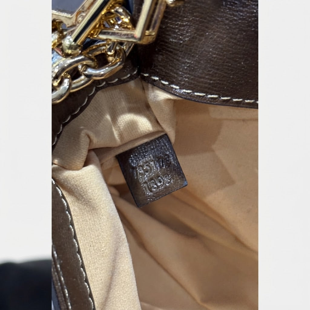 Gucci Gucci Horsebit 1955 Small GG Supreme & Leather Bag
