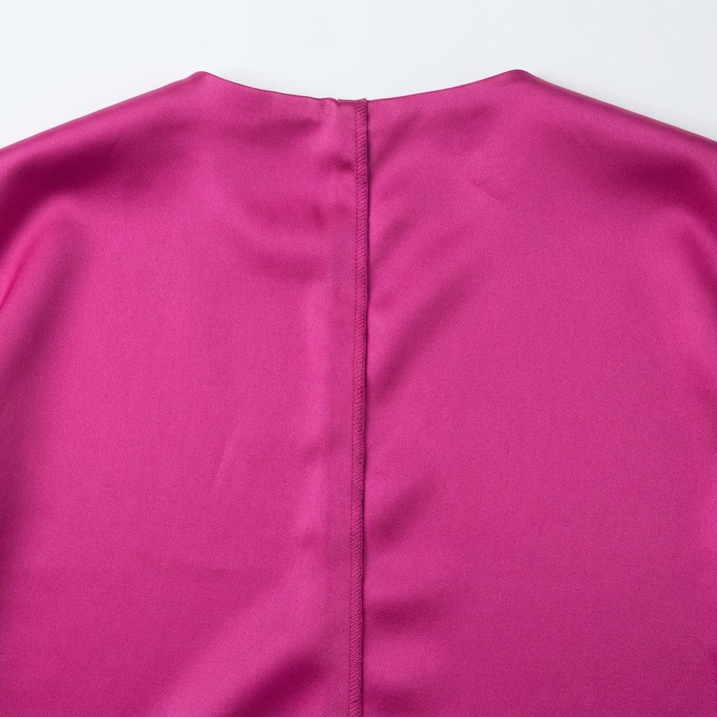 Women's Magenta Open Front Kimono Abaya  with Crochet Trim