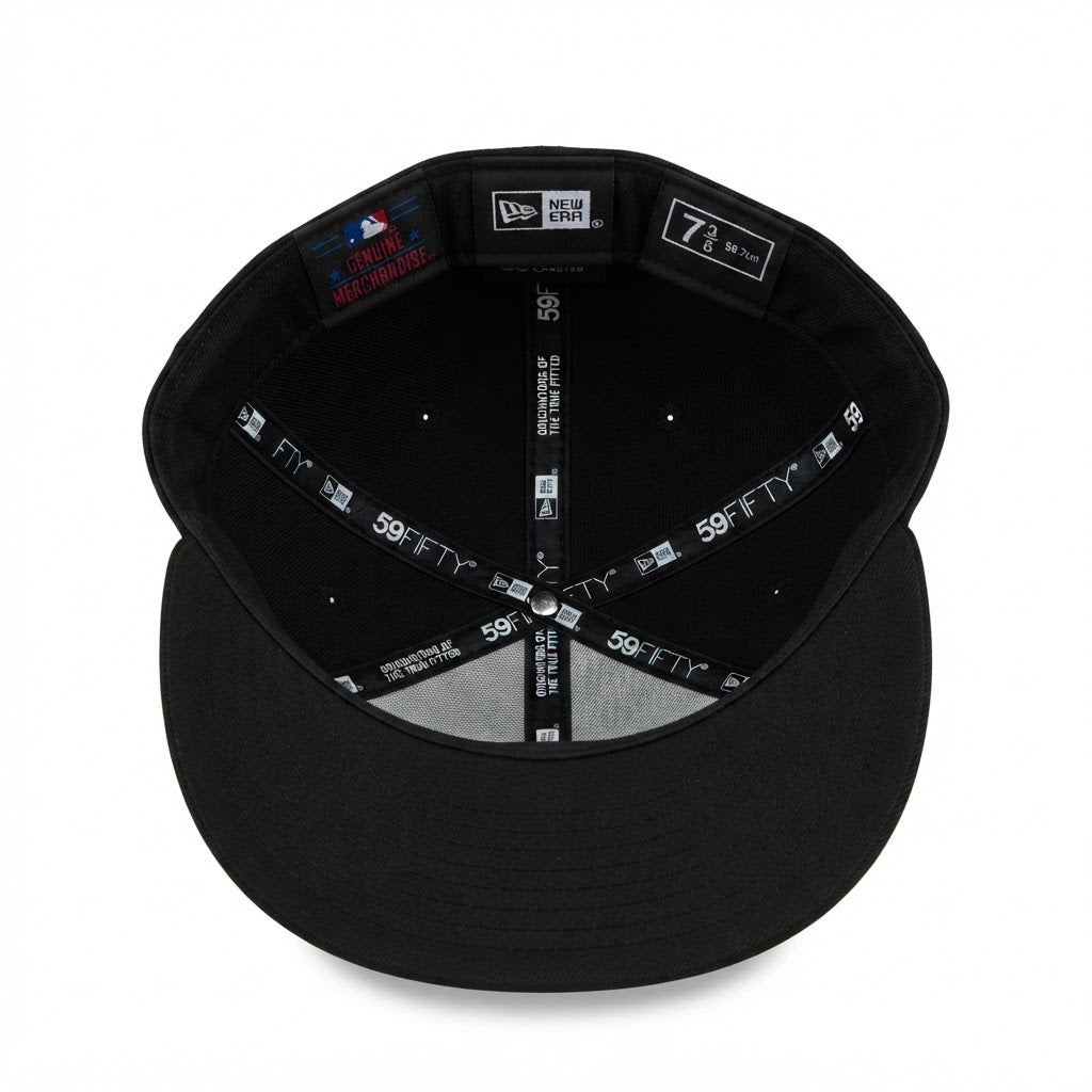 New Era Black NY Mets MLB Flat Brim Baseball Cap