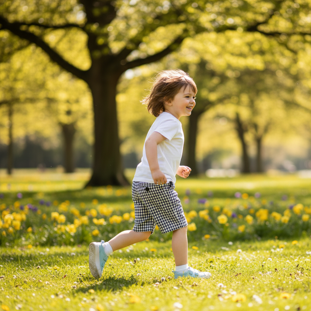 COTTON ON KIDS Kids Navy and White Gingham Tailored Shorts