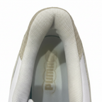 Puma White and Beige Cali Platform Sneakers