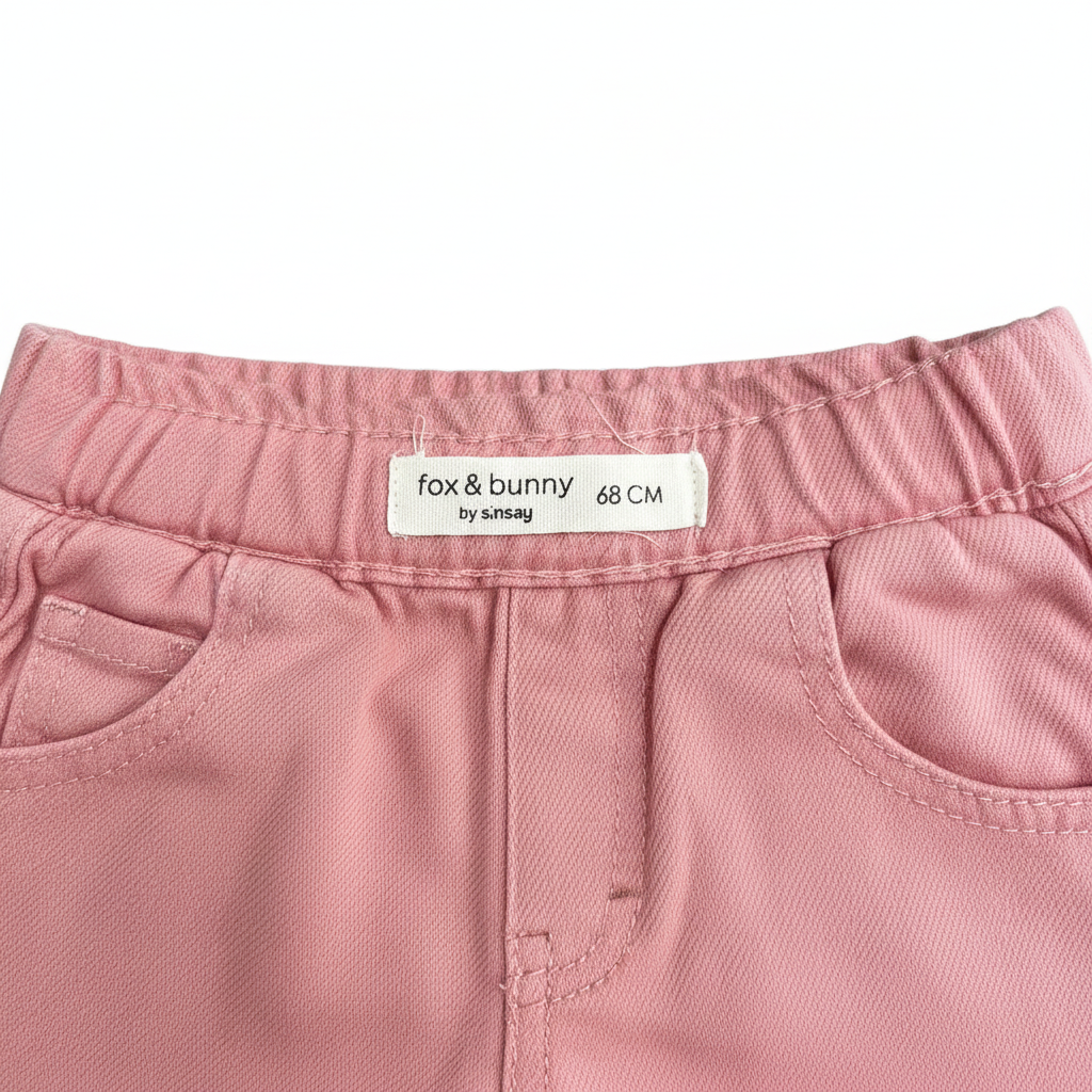 fox & bunny by sinsay Kids Pink Cotton Twill Elasticated Wai