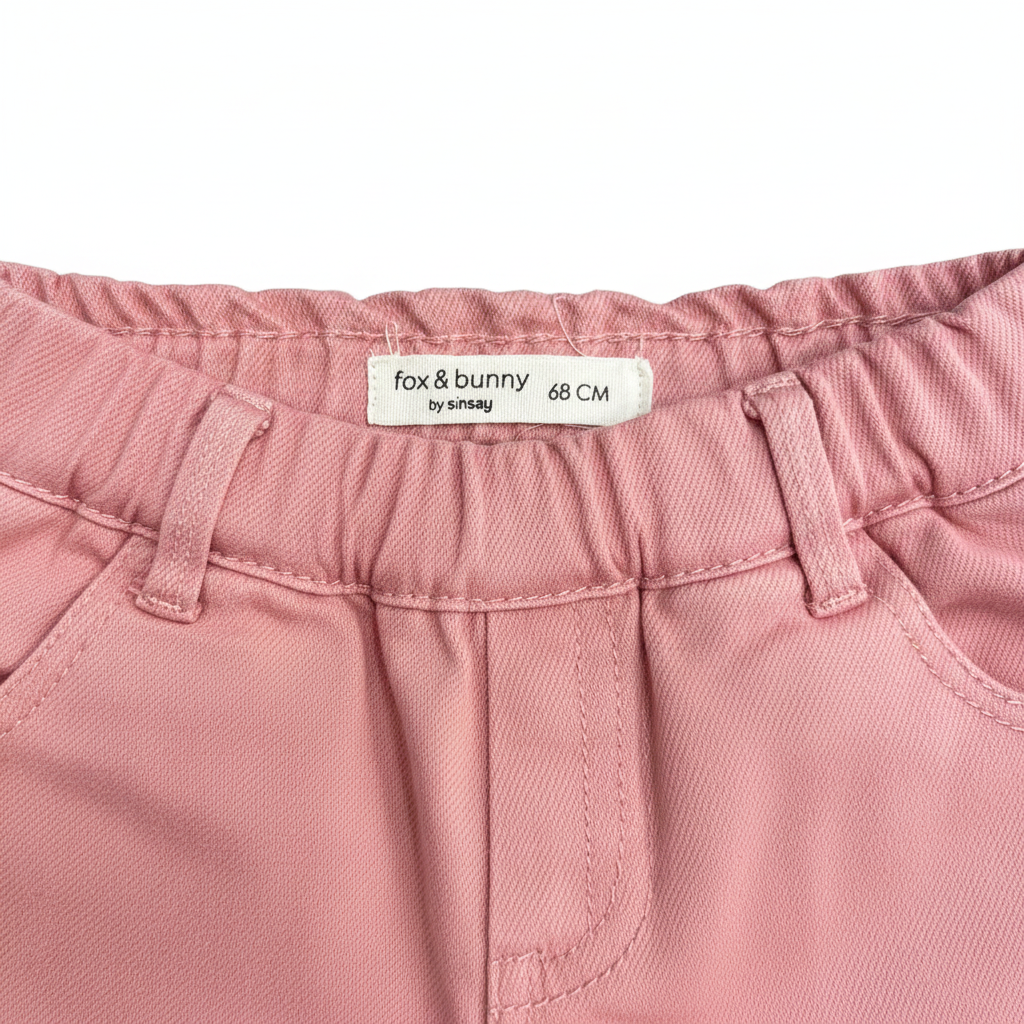 fox & bunny by sinsay Kids Pink Cotton Twill Elasticated Wai