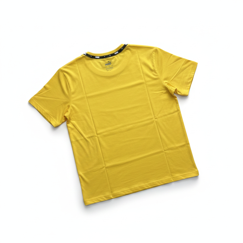 PUMA Women's Vibrant Yellow Graphic Relaxed T-Shirt