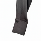 MNG Women's Charcoal Satin Maxi Shirt Dress with Epaulettes