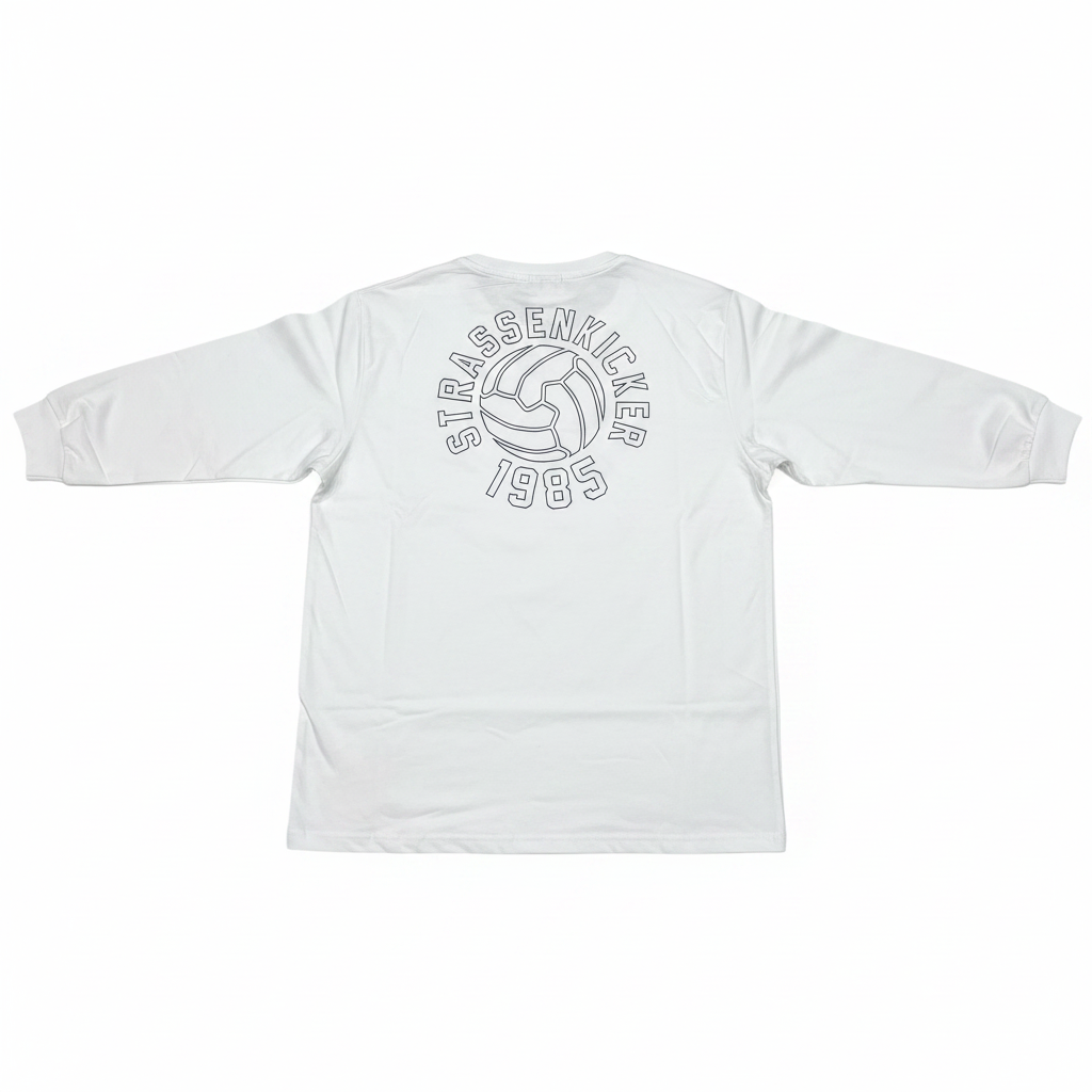 Strassenkicker Men's White Long Sleeve Camo Logo Shirt XXL