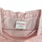 mango Girls Pink Lace Cold-Shoulder Top