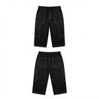 represent Black Relaxed Cargo Trousers with White Contrast S