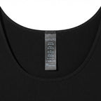 Women's Black Scoop Neck Cotton Jersey Tank Top