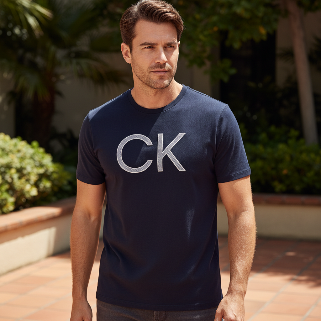 Calvin Klein Men's Black CK Logo Graphic T-Shirt - XL