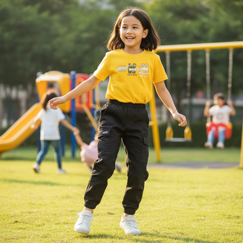 CHAPTER Young Kids' Black Cargo Joggers - Size 164